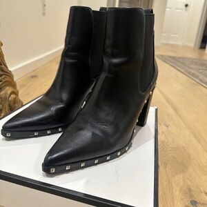 Black Studded Ankle Boots